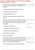 NSG 1125 - EXAM I PRACTICE QUESTIONS WITH CORRECT ANSWERS&sol;NEWEST UPDATE