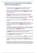 NAHQ POST TEST QUESTIONS AND ANSWERS &lbrace;ACTUAL TEST&sol;GRADED A&plus;&rcub;