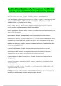 Certified Healthcare Safety Professional &lpar;CHSP&rpar; New Update 2025-2026&rpar; Questions and Verified Answers &period;