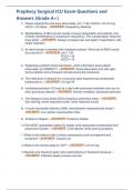 Prophecy Surgical ICU Exam Questions and Answers &lpar;Grade A&plus;&rpar;