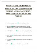 WGU C777 WEB DEVELOPMENT PRACTICE EXAM QUESTIONS WITH CORRECT DETAILED ANSWERS &vert; ALREADY GRADED A&plus;<RECENT VERSION>