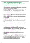 C165 &ndash; Integrated Physical Science &lpar;WGU&rpar; &vert; Complete Study Guide with Practice Questions & Verified Answers &lbrack;2025 Edition&rsqb;