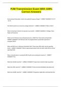 PJM Transmission Exam With 100&percnt; Correct Answers