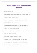 Nurse Extern BKAT Questions and Answers