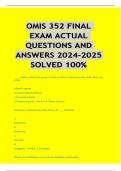 omis 352 final exam actual question and answer 2024-2025 solved 100&percnt;