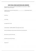 SCMT FINAL EXAM QUESTIONS AND ANSWERS