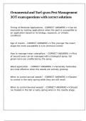 Ornamental and Turf-grass Pest Management 3OT exam questions with correct solutions