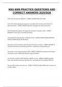 NSG 6006 PRACTICE QUESTIONS AND CORRECT ANSWERS 2025&sol;2026