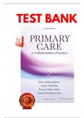 Buttaro&colon; Primary Care A Collaborative Practice&comma; 5th Edition&lowbar;&lbrace;COMPLETE 250 CHAPTERS&rcub; &vert; Test Bank for Primary Care&lowbar;A Collaborative Practice 5th Edition with Questions & Answers with Rationale