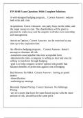 FIN 6100 Exam Questions With Complete Solutions