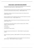 SCMA EXAM 1 QUESTIONS AND ANSWERS