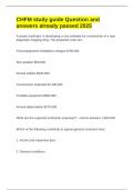 CHFM study guide Question and answers already passed 2025