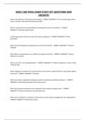 WGU C182 FINAL EXAM STUDY SET QUESTIONS AND ANSWERS