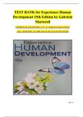 Experience Human Development&comma; 15th Edition &ndash; Gabriela Martorell &ndash; Complete Test Bank with Answers