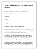 WGU C785 Biochemistry Unit Questions with answers