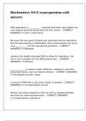 Biochemistry WGU exam questions with answers