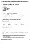 EDUC 205 Quiz- Cognitive Views of Learning SCORED 40 out of 40 2025 Liberty University
