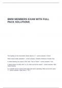 BMW MEMBERS EXAM WITH FULL PACK SOLUTIONS