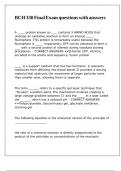 BCH 330 Final Exam questions with answers