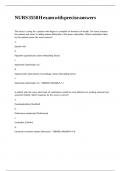 NURS 3550 H exam with precise answers&period;