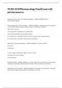 NURS 3550 Pharmacology Final Exam with precise answers&period;
