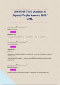 MN POST Test &sol; Questions & Expertly Verified Answers&comma; 2025 &sol; 2026&period; 