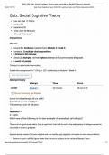 EDUC 205 Quiz- Social Cognitive Theory quiz scored 40 out 40 &vert;2025 Liberty University 