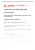 BBH 101 Exam 2 PSU Questions With Correct Answers
