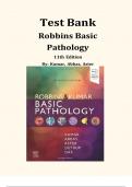 Test Bank for Robbins Basic Pathology 11th Edition by Vinay Kumar &comma; Abul K&period; Abbas&period; All Chapters 1- 24&period; 