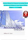 Solution Manual For Financial Accounting Theory 7th Edition by William R&period; Scott&comma; Patricia O'Brien Chapters 1 - 13&comma; Complete updated version &vert; ISBN&colon; 9780273773436