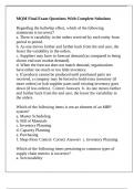 MQM Final Exam Questions With Complete Solutions