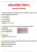 ACLS Post Test 1 Actual Questions with Verified Answers &lpar;2025 &sol; 2026&rpar; &ndash; 100&percnt; Pass Guarantee Latest by Experts&period;