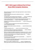 HITT 1253 Legal & Ethical Part II Final Exam With Complete Solutions 