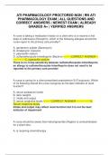 ATI PHARMACOLOGY PROCTORED NGN &vert; RN ATI PHARMACOLOGY EXAM &vert; ALL QUESTIONS AND CORRECT ANSWERS &vert; NEWEST EXAM &vert; ALREADY GRADED A&plus; &vert; VERIFIED ANSWERS