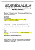 RN ATI FUNDAMENTALS EXAM 2025 &vert; ALL QUESTIONS AND CORRECT ANSWERS &vert; NEWEST EXAM &vert; ALREADY GRADED A&plus; &vert; VERIFIED ANSWERS