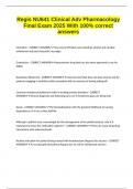 Regis NU641 Clinical Adv Pharmacology Final Exam 2025 With 100&percnt; correct answers