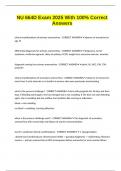 NU 664D Exam 2025 With 100&percnt; Correct Answers