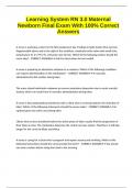Learning System RN 3&period;0 Maternal Newborn Final Exam With 100&percnt; Correct Answers