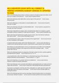 MLS CHEMISTRY EXAM WITH ALL CORRECT & VERIFIED ANSWERS&vert;ALREADY GRADED A&plus;&vert;UPDATED TO PASS