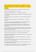 MLS URINALYSIS EXAM WITH ALL CORRECT & 100&percnt; VERIFIED ANSWERS&vert;ALREADY GRADED A&plus;&vert;UPDATED TO PASS
