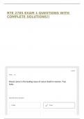 RTE 2785 EXAM 1 QUESTIONS WITH COMPLETE SOLUTIONS&excl;&excl;