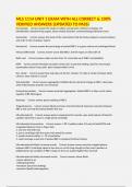 MLS 1114 UNIT 1 EXAM WITH ALL CORRECT & 100&percnt; VERIFIED ANSWERS &lpar;UPDATED TO PASS&rpar;