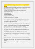 CURRENT TOPICS 2025 MLS MODULE 1 VERIFIED TO PASS