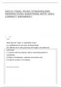 SM131 FINAL M1W3 STAKEHOLDER PERSPECTIVES QUESTIONS WITH 100&percnt; CORRECT ANSWERS&excl;&excl;