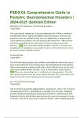 PEDS GI Comprehensive Guide to Pediatric Gastrointestinal Disorders QUESTIONS AND ANSWERS LATEST UPDATE&semi; 100&percnt; TRUSTED COMPLETE&comma; TRUSTED SOLUTIONS AND EXPLANATIONS&period;