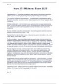 Nurs 371 Midterm  Exam 2025