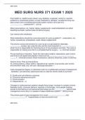MED SURG NURS 371 EXAM 1 2025