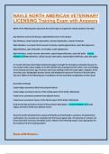 NAVLE NORTH AMERICAN VETERINARY LICENSING Training Exam with Answers