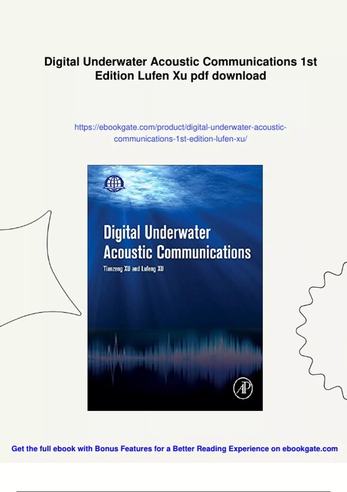 Summary Digital Underwater Acoustic Communications 1st Edition Lufen Xu ...
