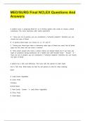 MED&sol;SURG Final NCLEX